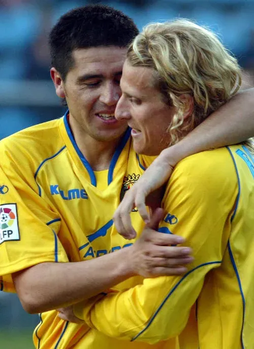 Riquelme y Forlan en el Villarreal